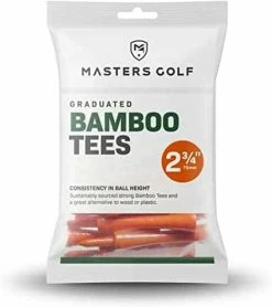 Masters Bamboo Graduated Tees – Orange 2.75” / 70mm Long – Pack Of 20