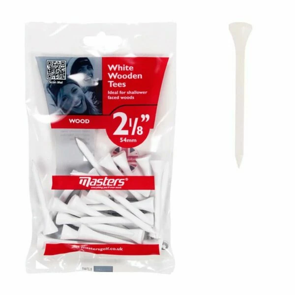 Masters Wood 2 1/8 Inch White Tees – Pack Of 25 1 Masters Wood 2 1/8 Inch White Tees – Pack Of 25